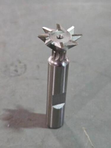 DESCRIPTION: (1) HSS 45 DEG DOVTAIL CUTTER BRAND MODEL VC 01877484 SIZE: 3/4" CUT DIA 5/16" W 3/8" SD RETAIL$: $48.55 QTY: 1