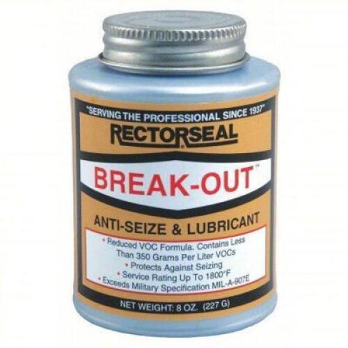 DESCRIPTION: (4) BREAK-OUT ANTI-SEIZE LUBRICANT BRAND/MODEL: RECTORSEAL 73551 SIZE: 8oZ RETAIL$: $119.80 QTY: 4
