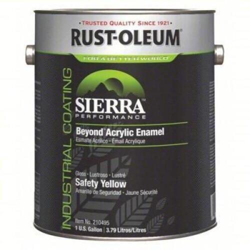 DESCRIPTION: (1) SAFETY YELLOW ACRYLIC COATING BRAND/MODEL: RUST OLEUM 210495 SIZE: 1 GAL RETAIL$: $119.91 QTY: 1