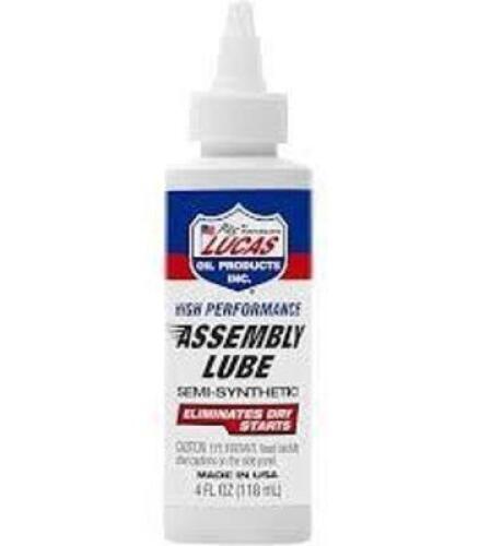 DESCRIPTION: (6) SEMI-SYNTHETIC ASSEMBLY LUBE BRAND/MODEL: LUCAS 10153-1 SIZE: 4FL OZ RETAIL$: $59.99 QTY: 6