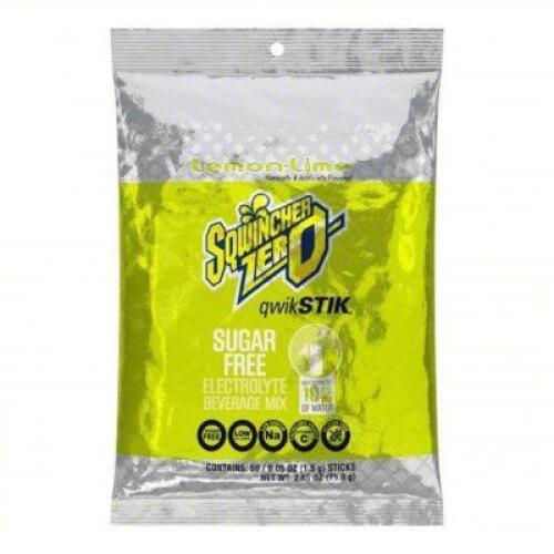 DESCRIPTION: (1) CASE OF (500) SINGLE SERVE LEMON LIME DRINK MIX BRAND/MODEL: SQWINCHER 10U608 SIZE: 0.1OZ RETAIL$: $180.37 QTY: 1