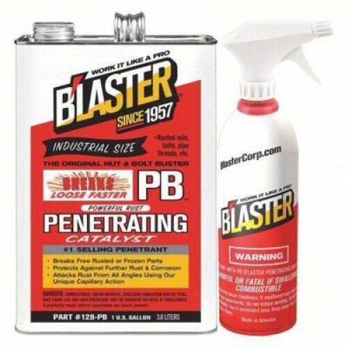 DESCRIPTION: (1) PENETRATING LUBRICANT WITH SPRAYER BRAND/MODEL: BLASTER 128-PB SIZE: 1 GAL RETAIL$: $70.44 QTY: 1