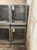 (2) - STAINLESS STEEL MODULAR KENNEL CAGE - 4