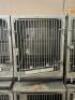 (2) - STAINLESS STEEL MODULAR KENNEL CAGE - 4