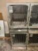 (2) - STAINLESS STEEL MODULAR KENNEL CAGE - 3