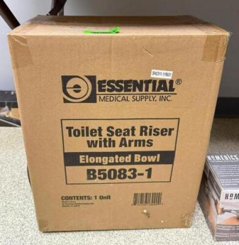 TOILET SEAT RISER ARMS FOR ELONGATED BOWL