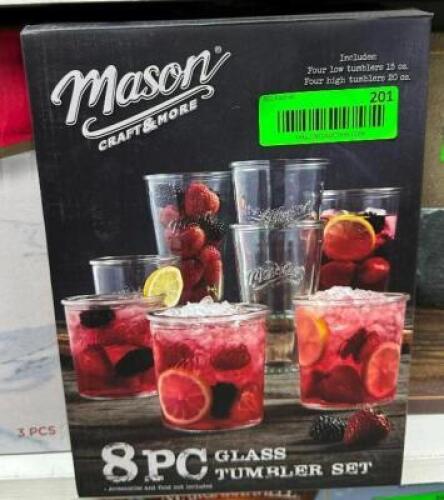 8PC GLASS TUMBLER SET