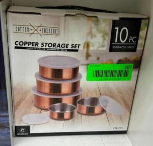 10PC COPPER STORAGE SET