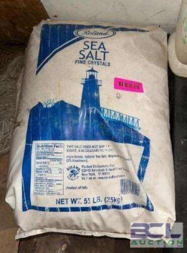 (2) 55 LB. BAGS OF FINE SEA SALT CRYSTALS