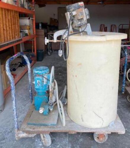 PORTABLE MIXER UNIT WITH CHEMINJECTOR METERING PUMP & DAYTON 1/2 HP MOTOR