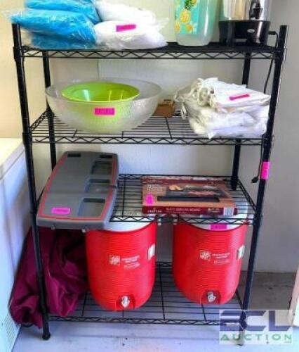 4-TIER WIRE SHELVING UNIT
