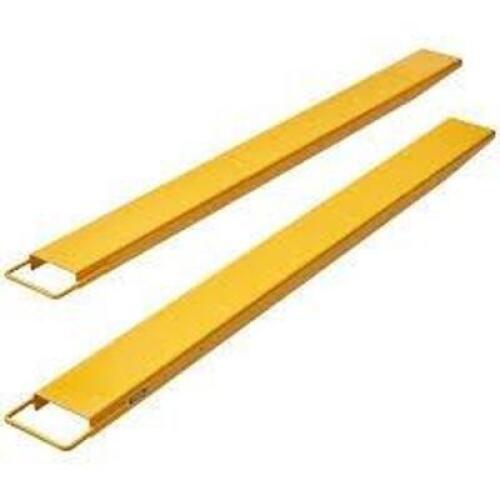 DESCRIPTION: (1) SET OF FORK LIFT EXTENSIONSINFORMATION: YELLOWSIZE: 4" X 10'RETAIL$: $595.00QTY: 1