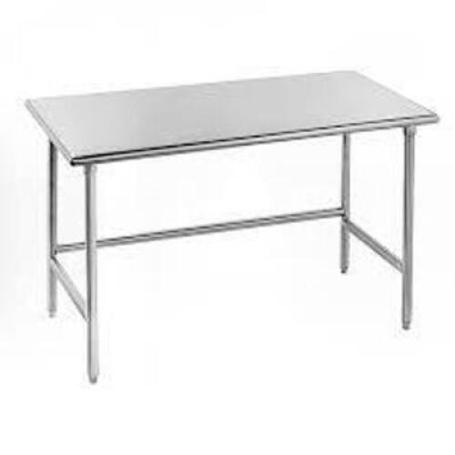 DESCRIPTION: (1) STAINLESS STEEL FLAT TOP WORK TABLE BRAND/MODEL: ADVANCE TABCO TSS-305 60 SIZE: 60" W 30" D 35-1/2 " H RETAIL$: $1,172.25 QTY: 1