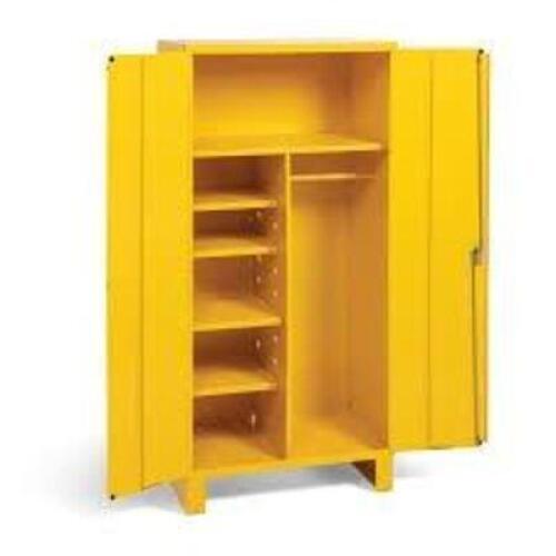 DESCRIPTION: (1) STORAGE CABINET SPILL KIT CLEAN UPBRAND/MODEL: DURHAM, PIGINFORMATION: YELLOW, STEEL, SWING HANDLE, SHELF, NO CONTENTSSIZE: APPROX 36" X 24" X 78"RETAIL$: $2610.00 EAQTY: 1