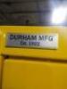 DESCRIPTION: (1) STORAGE CABINET SPILL KIT CLEAN UPBRAND/MODEL: DURHAM, PIGINFORMATION: YELLOW, STEEL, SWING HANDLE, SHELF, NO CONTENTSSIZE: APPROX 36" X 24" X 78"RETAIL$: $2610.00 EAQTY: 1 - 2