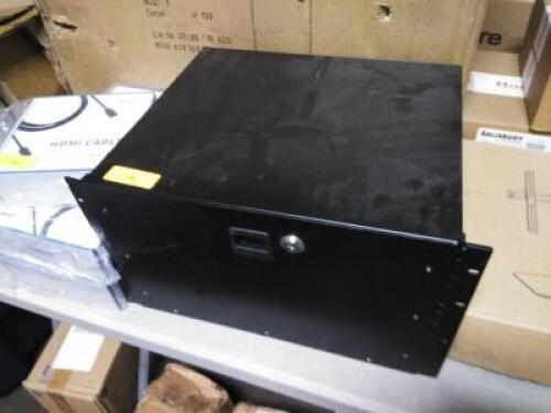 DESCRIPTION: (1) HEAVY DUTY LOCKING DRAWER BRAND/MODEL: DURHAM INFORMATION: BLACK, NO KEY, SEE INSPECTION, SINGLE DRAWER RETAIL$: $65.99 EA QTY: 1