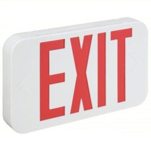 DESCRIPTION: (1) EMERGENCY BATTERY BACKUP EXIT SIGN BRAND/MODEL: COMPASS #32WU24 INFORMATION: WHITE WITH RED, 1 OR 2 FACES, CEILING/ WALL, LED RETAIL$