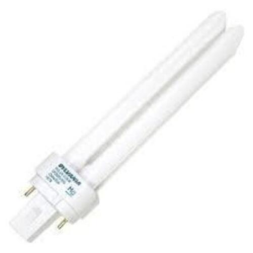DESCRIPTION: (10) LIGHT BULB BRAND/MODEL: SYLVANIA #21114 INFORMATION: DULUX D26W RETAIL$: $6.49 EA QTY: 10