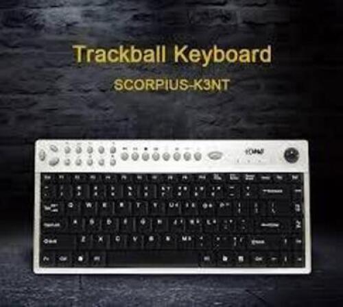 DESCRIPTION: (20) MULTIMEDIA TRACKBALL KEYBOARD BRAND/MODEL: SCORPIUS #K3NT-U INFORMATION: BLACK AND SILVER RETAIL$: $69.99 EA QTY: 20