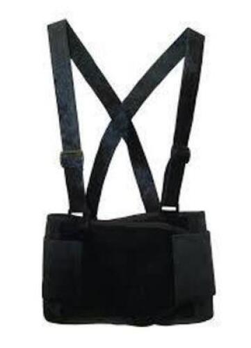 DESCRIPTION: (5) WORKING BACK SUPPORT BRAND/MODEL: SAFETY BELT INFORMATION: BLACK RETAIL$: $26.00 EA QTY: 5
