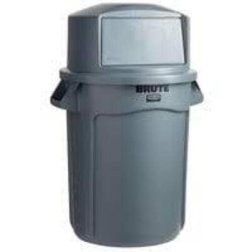 DESCRIPTION: (1) COMMERCIAL BRUTE TRASH CAN LID ONLY, ROUND BRAND/MODEL: RUBBERMAID #48XM35 INFORMATION: GRAY, WITH PUSH IN LID, ONLY THE LID, NO TRAS