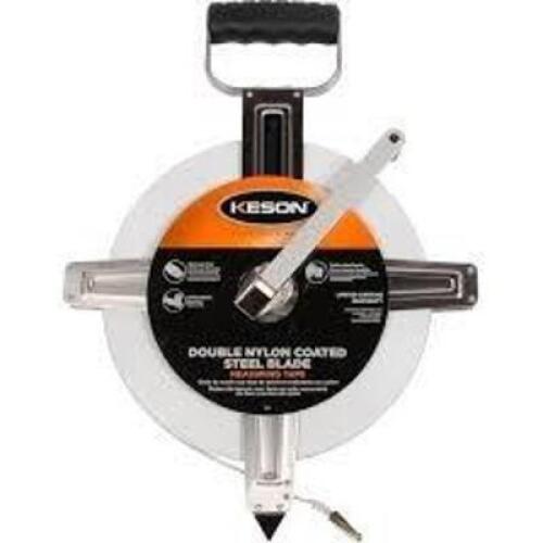 DESCRIPTION: (1) LONG TAPE MEASURE BRAND/MODEL: KESON #34D080 INFORMATION: STAINLESS STEEL, IN INCHES, STEEL, SAE SIZE: 300' RETAIL$: $274.30 EA QTY: