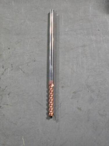 DESCRIPTION: (4) SOLID CARBIDE CORNER RADIUS END MILL BRAND MODEL ACCUPRO 08487415 SIZE: 1/4" DIA 1-1/2" LOC 0.0200" RAD RETAIL$: $210.08 QTY: 4
