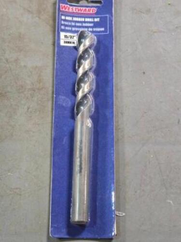DESCRIPTION: (25) JOBBER DRILL BITS BRAND MODEL WESTWARD 38MX14 SIZE: 15/32" dia RETAIL$: $561.75 QTY: 25
