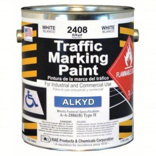 DESCRIPTION: (1) WHITE TRAFFIC ZONE MARKING PAINT BRAND/MODEL: REA 2408 SIZE: 1 GAL RETAIL$: $134.56 QTY: 1