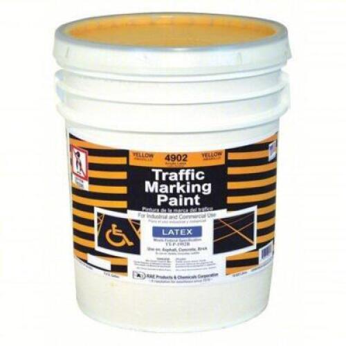 DESCRIPTION: (1) YELLOW, LATEX MARKING PAINT BRAND/MODEL: RAE 4902 SIZE: 5 GAL RETAIL$: $267.04 QTY: 1