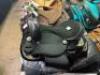 DESCRIPTION: SYNTHETIC LEATHER WESTERN COMFORT SADDLE BRAND/MODEL: JD IMPORTS INFORMATION: BLACK, HEADSTALL, REINS, AND BREAST COLLAR SIZE: 15" LOCATI - 2