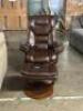 FARINGDON LEATHER SWIVEL RECLINER AND OTTOMAN - 2