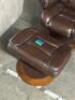 FARINGDON LEATHER SWIVEL RECLINER AND OTTOMAN - 3