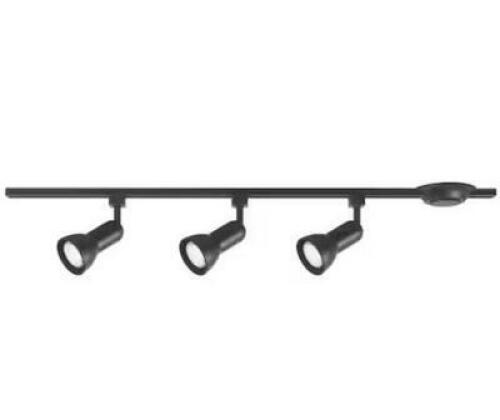 44 INCH 3 LIGHT BLACK LINEAR TRACK LIGHTING KIT