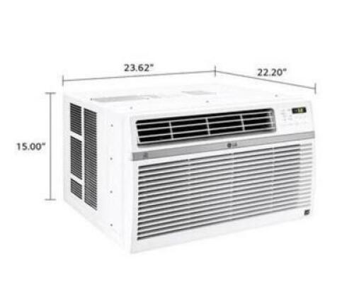 10,000 BTU 115V WINDOW AIR CONDITIONER LW1217ERSM COOLS 450 SQ. FT. WITH AND WI-FI ENABLED IN WHITE