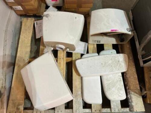 PALLET OF ASSORTED TOILET TANKS AND LIDS