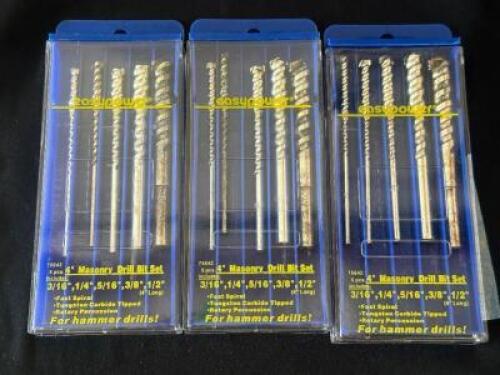 (3) - 4" MASONRY DRILL BIT SETS