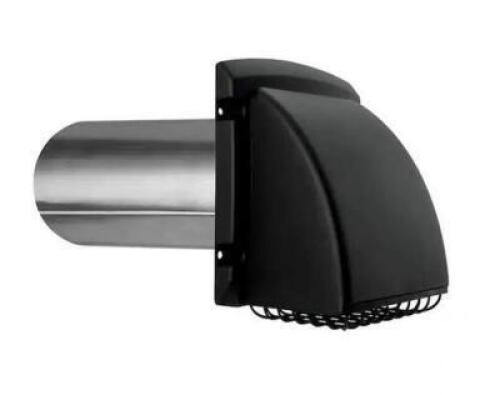4 IN. WIDE MOUTH BLACK VENT HOOD