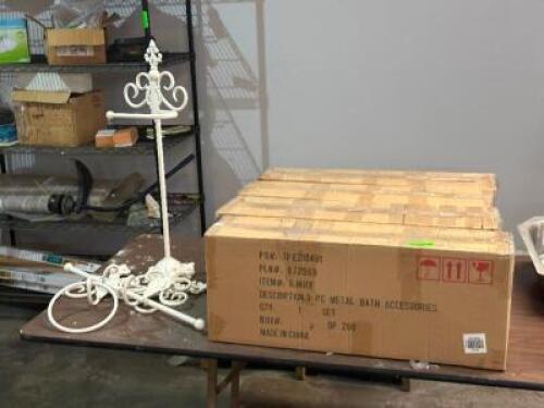 (5) - THREE PIECE BATHROOM HARDWARE KITS