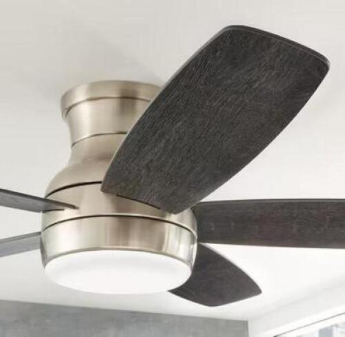 ASHBY PARK 52 IN. WHITE COLOR CHANGING INTEGRATED LED BRUSHED NICKEL CEILING FAN