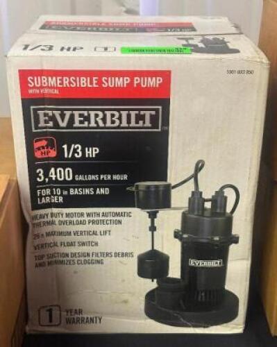 1/3 HP SUBMERSIBLE SUMP PUMP