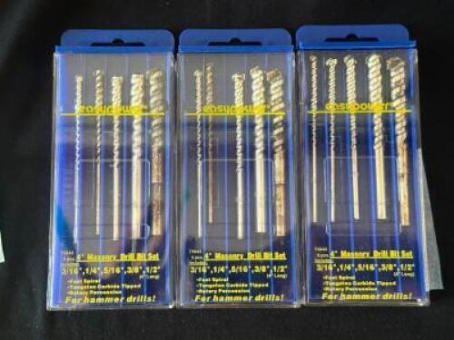 (3) - 4" MASONRY DRILL BIT SETS