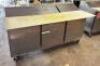 DESCRIPTION: 72" 3-DOOR REFRIGERATED SANDWICH PREP TABLE BRAND/MODEL: BEVERAGE-AIR SPE72-18C LOCATION: BAY 6 QTY: 1
