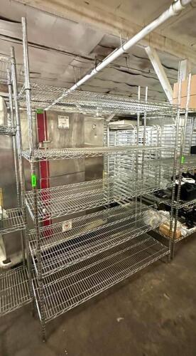 DESCRIPTION: 5-TIER WIRE SHELVING UNIT SIZE: 60"X24"x87" LOCATION: BAY 6 QTY: 1
