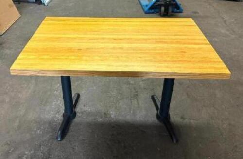 DESCRIPTION: 48" WOODEN DINING TABLE SIZE: 48"X30" LOCATION: BAY 6 QTY: 1