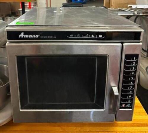 DESCRIPTION: COMMERCIAL MICROWAVE OVEN BRAND/MODEL: AMANA COMMERCIAL LOCATION: BAY 6 QTY: 1
