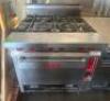 DESCRIPTION VULCAN SIX BURNER RANGE W/ CONVENTIONAL OVEN BRAND / MODEL: VULCAN ADDITIONAL INFORMATION NATURAL GAS. MISSING KICK PLATE LOCATION BAY 6 Q