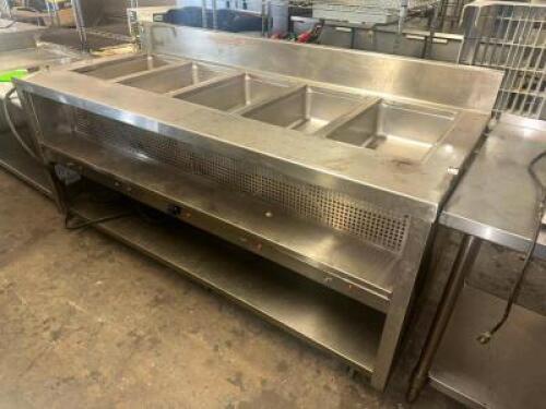 DESCRIPTION FIVE WELL ELECTRIC STEAM TABLE. ADDITIONAL INFORMATION 230 VOLT, 3 PHASE LOCATION BAY 6 QTY 1