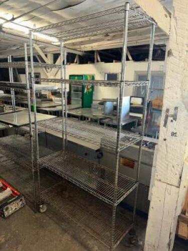 DESCRIPTION 48" X 18" FIVE TIER WIRE SHELF. LOCATION BAY 6 QTY 1
