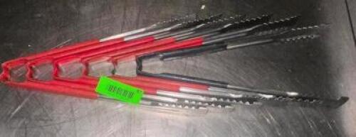 DESCRIPTION (6) STAINLESS TONGS SIZE SOLD BY THE PIECE LOCATION BAY 6 QTY 6